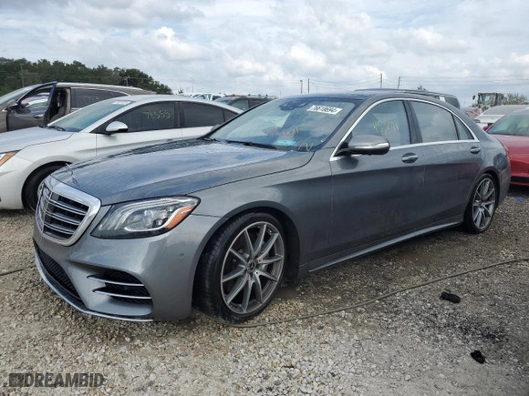 2019 Mercedes-Benz S-Class S 560 with VIN WDDUG8DB5KA484242, listed as a Copart auction lot 76618694 with 45,791 mi miles and Salvage Title. Bid and sale history available at carsss.com. Image 1.