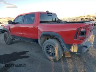 2021 Ram 1500 TRX with VIN 1C6SRFU93MN820101, listed as a Copart auction lot 86768004 with 34,960 mi miles and Salvage Title. Bid and sale history available at carsss.com. Image 2.