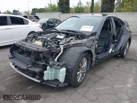 2020 Infiniti Q50 Luxe with VIN JN1EV7AP6LM204443, listed as a IAAI auction lot 42039728 with 58,745 mi miles and . Bid and sale history available at DreamBid. Image 17.
