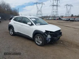 2021 Hyundai Kona SE with VIN KM8K1CAA3MU745706, listed as a IAAI auction lot 41663139 with 54,286 mi miles and . Bid and sale history available at carsss.com. Image 1.