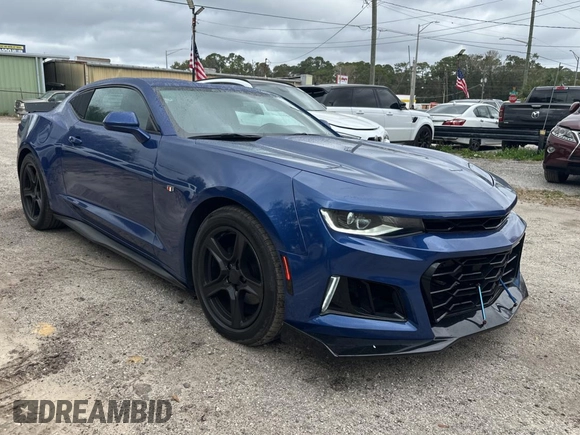 2019 Chevrolet Camaro 2LT with VIN 1G1FD1RS4K0156093, listed as a Copart auction lot 45787255 with 33,560 mi miles and Salvage Title. Bid and sale history available at carsss.com. Image 1.