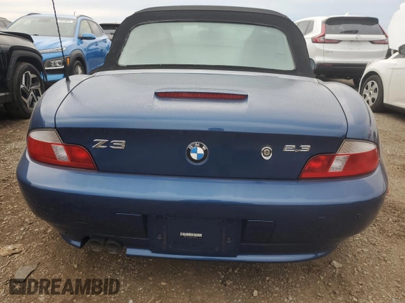 2000 BMW Z3 2.5L with VIN WBACH9348YLM92485, listed as a Copart auction lot 72951904 with 90,183 mi miles and Salvage Title. Bid and sale history available at carsss.com. Image 6.