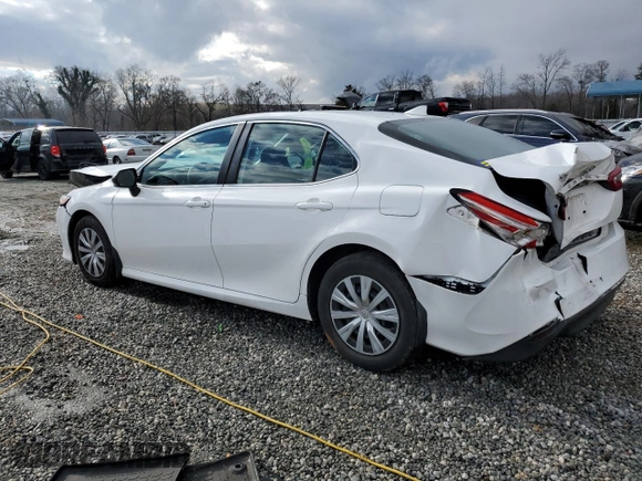 2019 Toyota Camry LE with VIN 4T1B11HK0KU719418, listed as a Copart auction lot 41380975 with 56,937 mi miles and Salvage Title. Bid and sale history available at carsss.com. Image 2.
