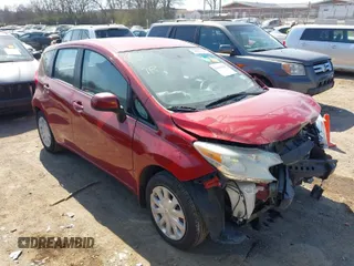 2014 Nissan Note S Plus with VIN 3N1CE2CP4EL381318, listed as a IAAI auction lot 41689384 with 106,498 mi miles and . Bid and sale history available at DreamBid. Image 1.
