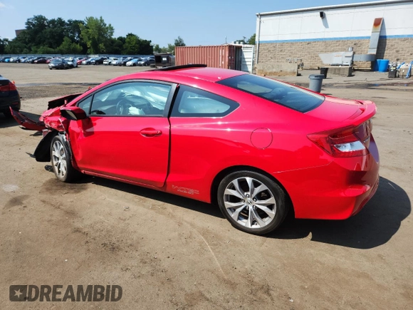 2012 Honda Civic Si with VIN 2HGFG4A53CH705044, listed as a Copart auction lot 66199595 with 179,348 mi miles and Salvage title. Bid and sale history available at DreamBid. Image 2.