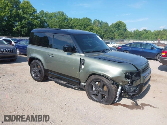 2025 Land Rover Defender X-Dynamic SE with VIN SALE26EU3S2433634, listed as a IAAI auction lot 42669947 with 729 mi miles and . Bid and sale history available at DreamBid. Image 1.