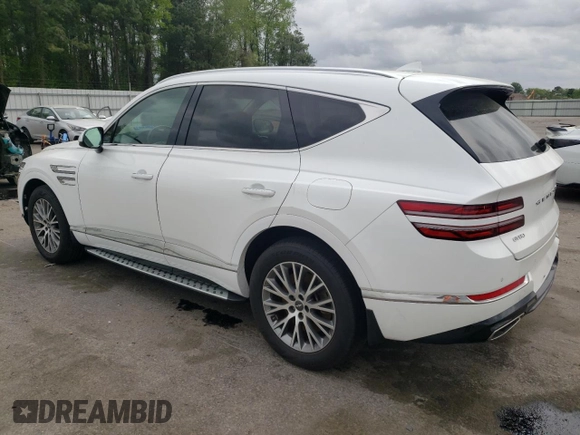 2021 Genesis GV80 with VIN KMUHB4SB9MU036462, listed as a Copart auction lot 48688625 with 57,904 mi miles and Salvage title. Bid and sale history available at DreamBid. Image 2.
