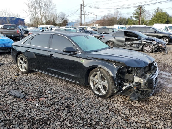2018 Audi A8 L with VIN WAU44AFD3JN000839, listed as a Copart auction lot 81903394 with 133,696 mi miles and Salvage Title. Bid and sale history available at carsss.com. Image 4.