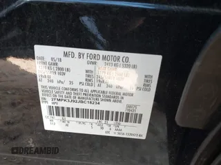 2018 Ford Edge SEL with VIN 2FMPK3J92JBC18234, listed as a IAAI auction lot 41892316 with 116,671 mi miles. Bid and sale history available at carsss.com. Image 9.