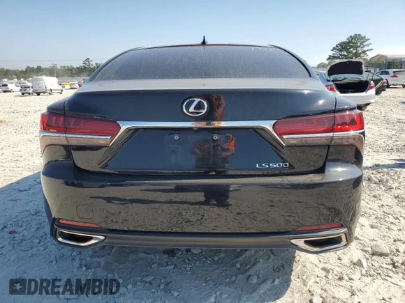 2020 Lexus LS 500 with VIN JTHD51FF8L5012343, listed as a Copart auction lot 75260924 with 26,227 mi miles and Salvage title. Bid and sale history available at DreamBid. Image 6.