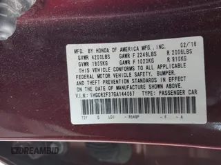 2016 Honda Accord LX with VIN 1HGCR2F37GA144067, listed as a IAAI auction lot 41902711 with 181,389 mi miles and . Bid and sale history available at DreamBid. Image 9.