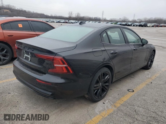 2024 Volvo S60 Plus Black Edition with VIN 7JRL12FH1RG282206, listed as a Copart auction lot 41451055 with 53,336 mi miles and Clean title. Bid and sale history available at DreamBid. Image 3.
