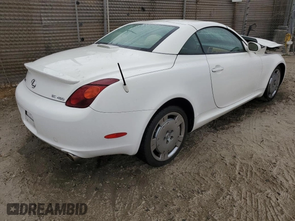 2004 Lexus SC 430 with VIN JTHFN48Y040054660, listed as a Copart auction lot 64510515 with 79,452 mi miles and Salvage title. Bid and sale history available at DreamBid. Image 3.