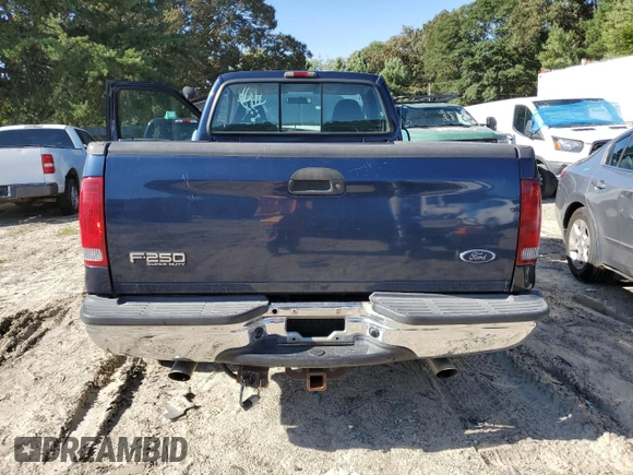 2002 Ford Super Duty F-250 XL with VIN 1FTNF21L92EB18384, listed as a Copart auction lot 69849294 with 0 mi miles and Salvage Title. Bid and sale history available at carsss.com. Image 6.