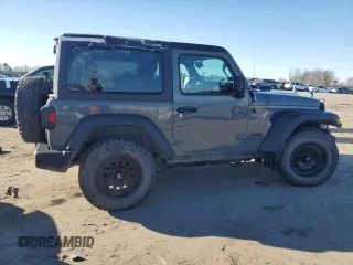 2022 Jeep Wrangler Sport with VIN 1C4HJXAG5NW235311, listed as a Copart auction lot 45044255 with 27,280 mi miles and Salvage title. Bid and sale history available at DreamBid. Image 3.