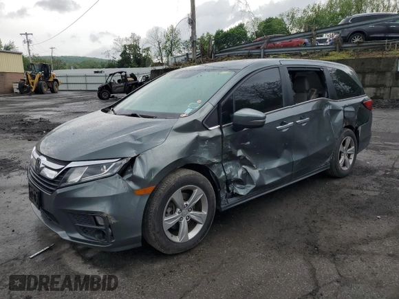 2018 Honda Odyssey EX-L z VIN 5FNRL6H75JB076769, wystawiony jako Copart lot #56845755 z przebiegiem 92 552 mil mil oraz Szkoda całkowita • Salvage title. Historia ofert i sprzedaży dostępna na DreamBid. Obrazek 1.