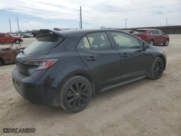 2022 Toyota Corolla Hatchback SE with VIN JTND4MBEXN3163410, listed as a Copart auction lot 49152065 with 24,312 mi miles and Salvage Title. Bid and sale history available at carsss.com. Image 3.