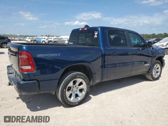 2022 Ram 1500 Big Horn with VIN 1C6SRFFT7NN457781, listed as a Copart auction lot 53821805 with 67,886 mi miles and Salvage Title. Bid and sale history available at carsss.com. Image 3.