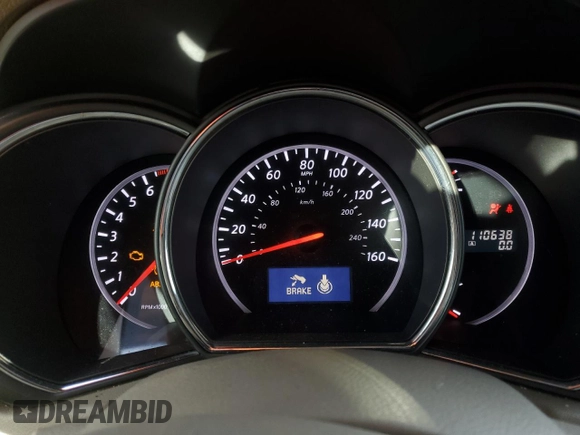 2012 Nissan Murano LE with VIN JN8AZ1MU5CW101246, listed as a Copart auction lot 80075154 with 110,638 mi miles and Salvage Title. Bid and sale history available at DreamBid. Image 9.