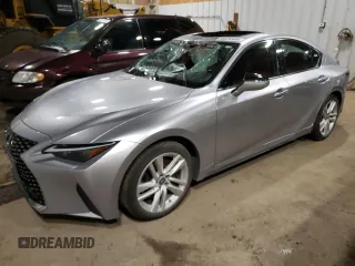 2021 Lexus IS with VIN JTHC81F20M5047475, listed as a Copart auction lot 66626934 with 32,970 mi miles and Salvage Title. Bid and sale history available at carsss.com. Image 1.