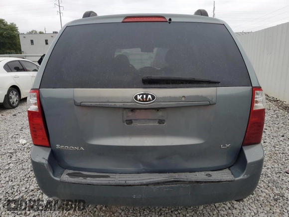 2008 Kia Sedona LX with VIN KNDMB233186254919, listed as a Copart auction lot 72688714 with 229,706 mi miles and Salvage Title. Bid and sale history available at carsss.com. Image 6.