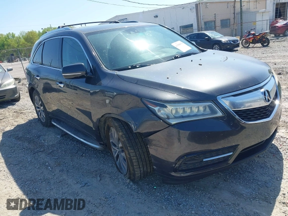 2014 Acura MDX Tech Pkg with VIN 5FRYD4H47EB037429, listed as a IAAI auction lot 41998078 with 201,969 mi miles. Bid and sale history available at carsss.com. Image 1.