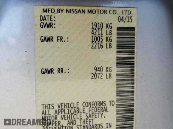 2015 Nissan Altima SL z VIN 1N4AL3AP9FC431152, wystawiony jako Copart lot #58058265 z przebiegiem 116 896 mil mil oraz Szkoda całkowita • Salvage title. Historia ofert i sprzedaży dostępna na DreamBid. Obrazek 12.