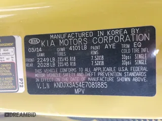 2014 Kia Soul ! with VIN KNDJX3A54E7081885, listed as a Copart auction lot 50309075 with 129,622 mi miles and Salvage Title. Bid and sale history available at carsss.com. Image 12.