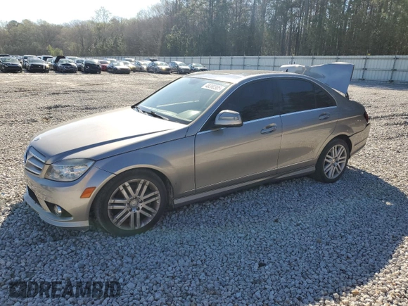 2009 Mercedes-Benz C-Class 3.0L Sport with VIN WDDGF54X79F247565, listed as a Copart auction lot 48390305 with 96,052 mi miles and Salvage Title. Bid and sale history available at carsss.com. Image 1.