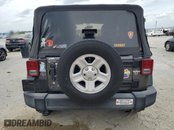 2016 Jeep Wrangler Sport with VIN 1C4AJWAG1GL302714, listed as a Copart auction lot 51862105 with 98,362 mi miles and Salvage Title. Bid and sale history available at carsss.com. Image 6.