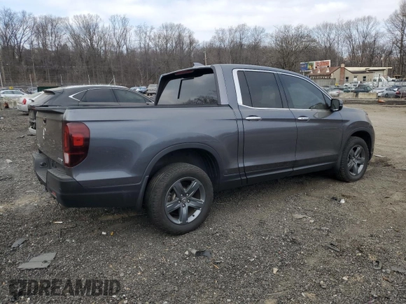 2022 Honda Ridgeline RTL-E with VIN 5FPYK3F77NB024900, listed as a Copart auction lot 48840775 with 31,990 mi miles and Salvage title. Bid and sale history available at DreamBid. Image 3.