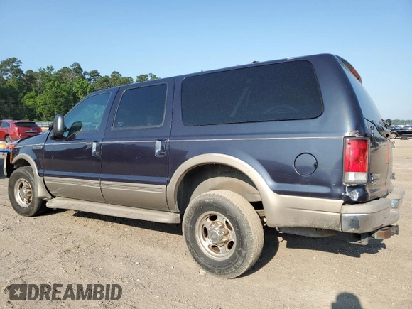 2000 Ford Excursion Limited with VIN 1FMNU42F5YEA90629, listed as a Copart auction lot 58949025 with 449,482 mi miles and Salvage title. Bid and sale history available at DreamBid. Image 2.
