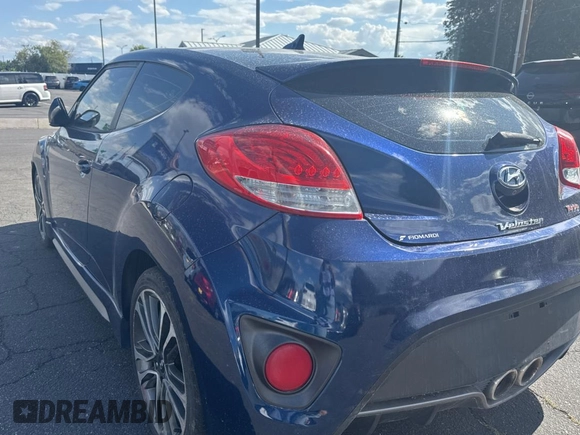 2016 Hyundai Veloster Turbo with VIN KMHTC6AE8GU260274, listed as a Copart auction lot 66046955 with 112,582 mi miles and Salvage title. Bid and sale history available at DreamBid. Image 3.