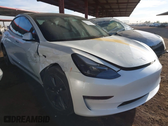 2022 Tesla Model 3 Long Range with VIN 5YJ3E1EB1NF236969, listed as a IAAI auction lot 41525117 with 24,215 mi miles and . Bid and sale history available at DreamBid. Image 1.
