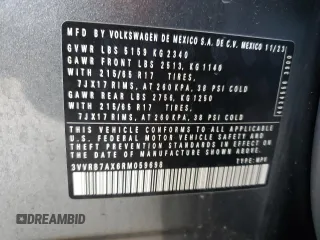 2024 Volkswagen Tiguan S с VIN 3VVRB7AX6RM059698, выставлен на аукционе Copart как лот 48455235 с пробегом 34 344 миль миль и На запчасти • Non repairable. История ставок и продаж доступна на DreamBid. Изображение 13.