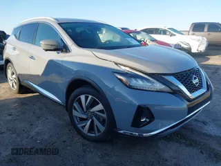 2021 Nissan Murano SL with VIN 5N1AZ2CJ5MC130107, listed as a IAAI auction lot 41459756 with 13,367 mi miles and . Bid and sale history available at DreamBid. Image 1.