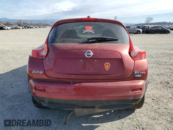 2012 Nissan Juke SV with VIN JN8AF5MV9CT119419, listed as a Copart auction lot 41824815 with Not Provided miles and Salvage Title. Bid and sale history available at DreamBid. Image 6.