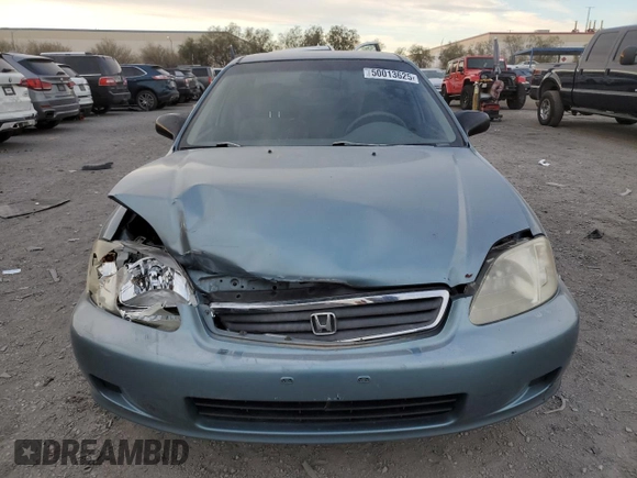 2000 Honda Civic LX with VIN 1HGEJ6672YL035550, listed as a Copart auction lot 50013625 with 158,221 mi miles and Salvage Title. Bid and sale history available at DreamBid. Image 5.