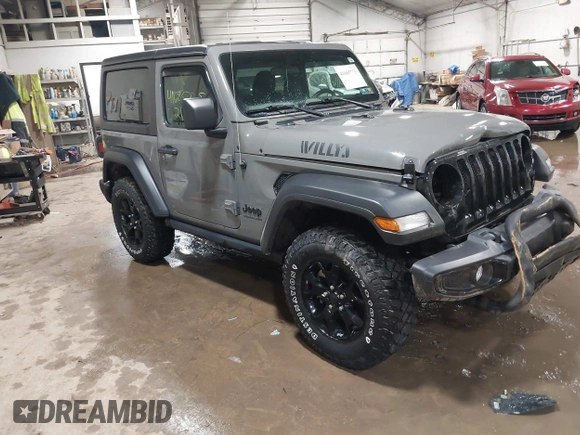 2021 Jeep Wrangler Sport S with VIN 1C4GJXAN7MW647786, listed as a IAAI auction lot 41685775 with 31,907 mi miles and . Bid and sale history available at DreamBid. Image 1.