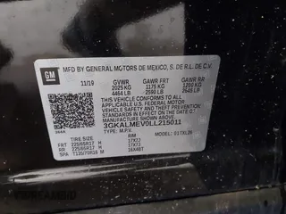 2020 GMC Terrain SLE with VIN 3GKALMEV0LL215011, listed as a IAAI auction lot 42297158 with 63,220 mi miles and . Bid and sale history available at DreamBid. Image 9.