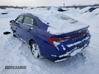 2021 Hyundai Elantra Blue z VIN KMHLM4AJ3MU005316, wystawiony jako Copart lot #46114245 z przebiegiem 89 926 mil mil oraz Szkoda całkowita • Salvage title. Historia ofert i sprzedaży dostępna na DreamBid. Obrazek 2.