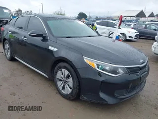 2017 Kia Optima Hybrid with VIN KNAGT4LC3H5005336, listed as a IAAI auction lot 41779828 with 122,951 mi miles. Bid and sale history available at carsss.com. Image 1.
