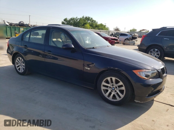 2007 BMW 3 Series 328i with VIN WBAVA33547KX81497, listed as a Copart auction lot 52228215 with 74,123 mi miles and Salvage Title. Bid and sale history available at carsss.com. Image 4.