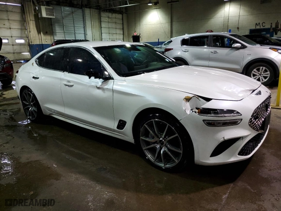 2025 Genesis G70 2.5T with VIN KMTG34SC1SU149793, listed as a Copart auction lot 52748955 with 8,848 mi miles and Clean Title. Bid and sale history available at carsss.com. Image 4.