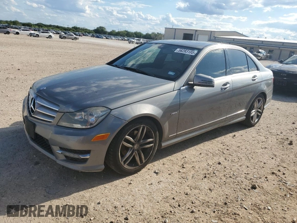2012 Mercedes-Benz C 250 Sport with VIN WDDGF4HB9CR191921, listed as a Copart auction lot 56283185 with 111,665 mi miles and Clean Title. Bid and sale history available at DreamBid. Image 1.