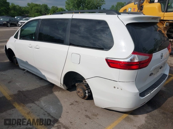 2017 Toyota Sienna LE Auto Access Seat with VIN 5TDKZ3DC0HS825095, listed as a IAAI auction lot 42222054 with 318,349 mi miles and . Bid and sale history available at DreamBid. Image 3.
