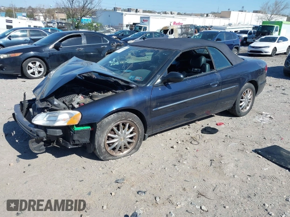 2002 Chrysler Sebring Limited with VIN 1C3EL65R12N187184, listed as a IAAI auction lot 42053411 with 70,289 mi miles and . Bid and sale history available at DreamBid. Image 2.