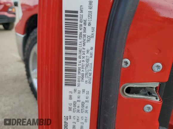 2010 Dodge 1500 SLT with VIN 1D7RV1CT7AS145617, listed as a Copart auction lot 50730865 with 194,183 mi miles and Salvage Title. Bid and sale history available at DreamBid. Image 14.