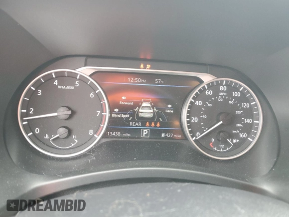 2024 Nissan Sentra SR with VIN 3N1AB8DV3RY286936, listed as a Copart auction lot 57411065 with 13,438 mi miles and Salvage title. Bid and sale history available at DreamBid. Image 9.