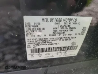 2018 Ford Explorer Limited с VIN 1FM5K8F84JGB67154, выставлен на аукционе Copart как лот 55072955 с пробегом Не указан миль и Списание • Salvage title. История ставок и продаж доступна на DreamBid. Изображение 12.